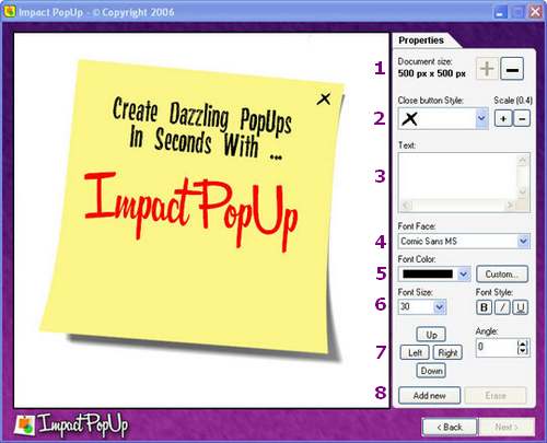 Impact popup