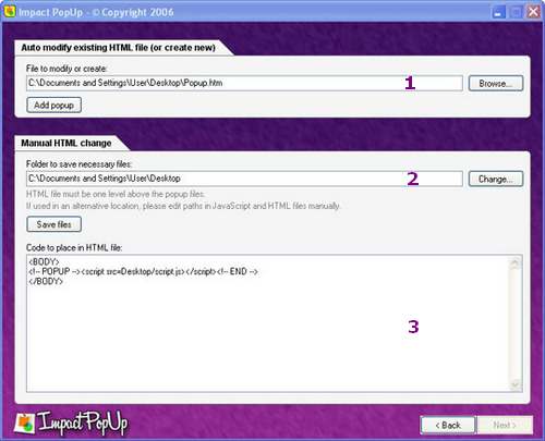 Impact popup