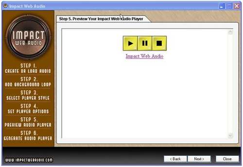Impact web audio