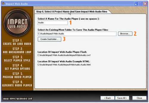 Impact web audio
