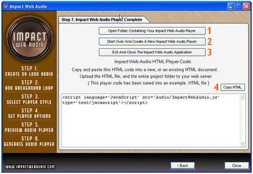 Impact web audio